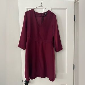 Magenta Banana Republic 3/4 Sleeve Dress